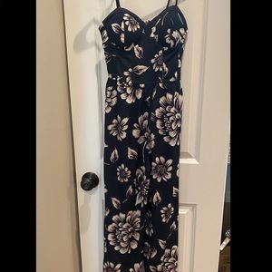 Floral spaghetti strap jumpsuit